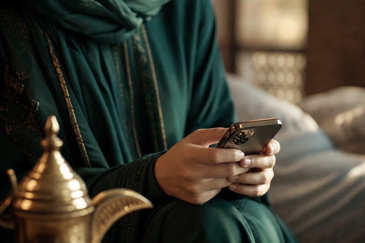Go4whatsup UAE — a Dubai business owner running her customer conversations on WhatsApp in Arabic